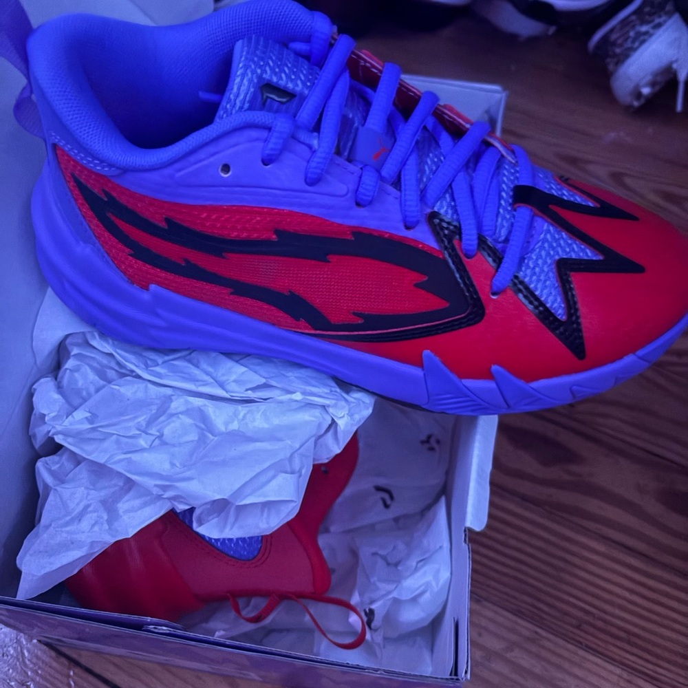 Puma Kids Red and Purple Sneakers